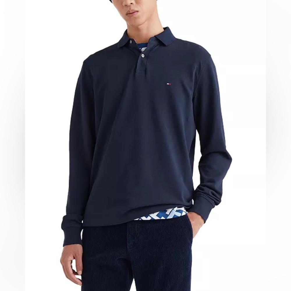 Men's 1985 Regular-Fit Long-Sleeve Polo Shirt
Size: L
Color: Desert Sky (Navy)